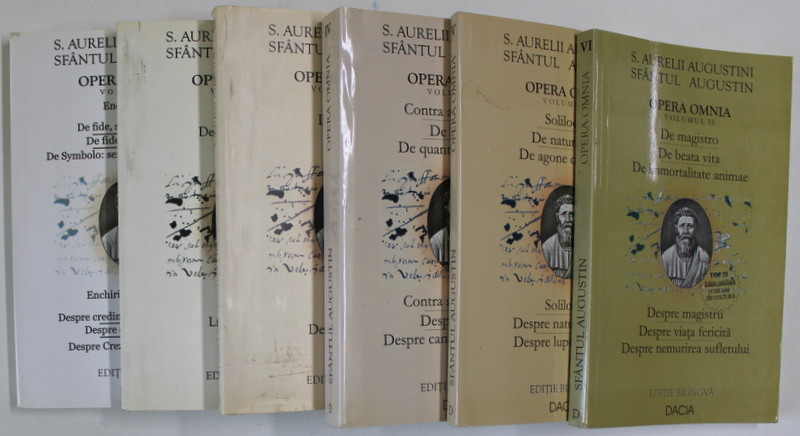 SFANTUL AUGUSTIN , OPERA OMNIA , EDITIE IN LATINA SI ROMANA , VOLUMELE I - VI , 2002- 2003