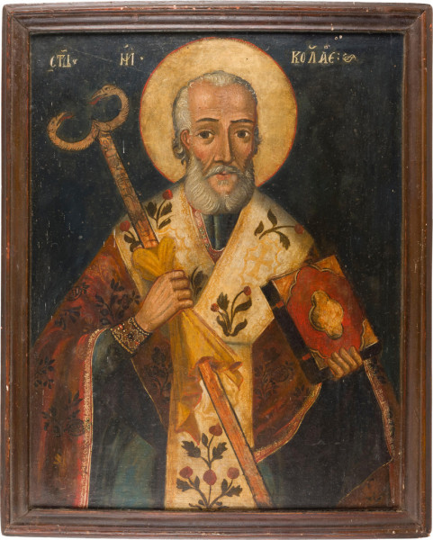 Sfantul Nicolae din Myra, Icoana pe Lemn, Scoala Romaneasca, Secol XVIII