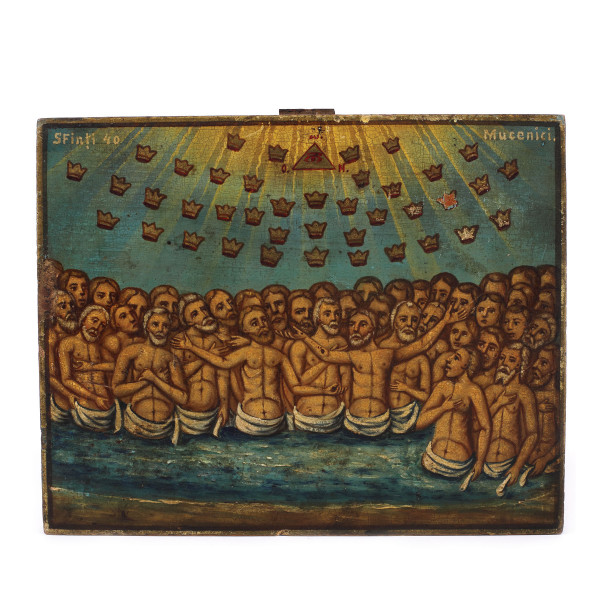 Sfinții 40 de mucenici, Icoana romaneasca pe lemn, Inceput sec. XX