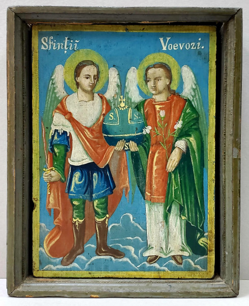 Sfintii Voievozi, Arh. Mihail si Gavril, Icoana Romaneasca, cca. 1900