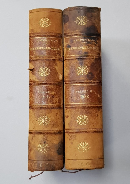 SHAKESPEARE - LEXIKON - A COMPLETE DICTIONARY by ALEXANDER SCHMIDT , VOLUMELE I - II , 1886