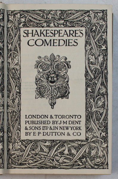 SHAKESPEARE ' S  COMEDIES , EDITIE INTERBELICA