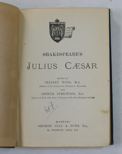 SHAKESPEARE 'S JULIUS CAESAR , 1901
