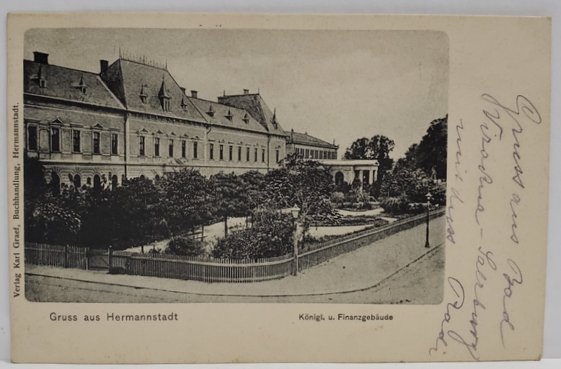SIBIU , CLADIRE , CARTE POSTALA , INCEPUTUL SEC. XX