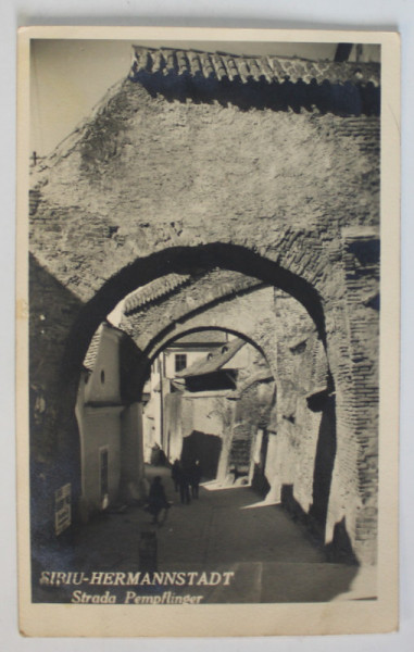 SIBIU , STRADA PEMPFLINGER , CARTE POSTALA ILUSTRATA , 1944