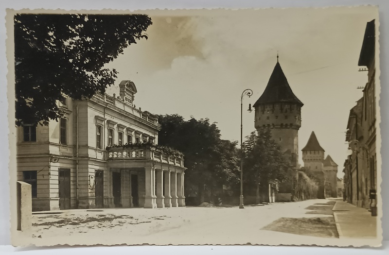 SIBIU , TEATRUL ORASENESC , FOTO . ORIG. E. FISCHER , CARTE POSTALA , 1943