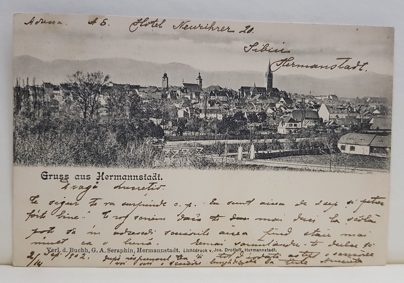 SIBIU , VEDERE GENERALA , CARTE POSTALA , CLASICA
