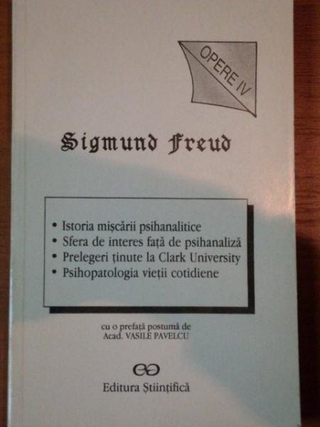 OPERE  , VOL IV de SIGMUND FREUD , 1996