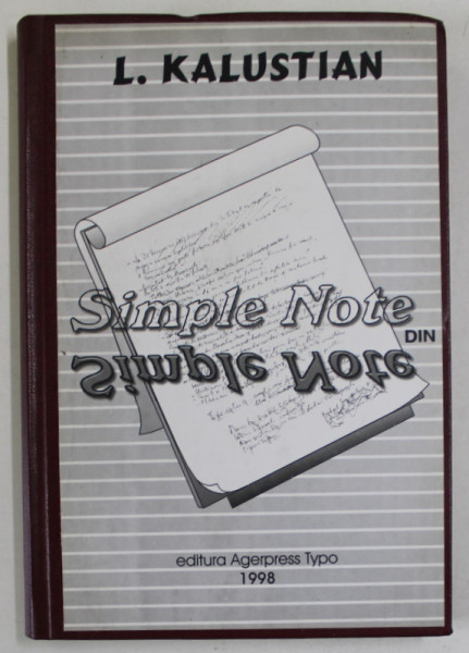 SIMPLE NOTE DIN '' SIMPLE NOTE '' de L. KALUSTIAN , 1998