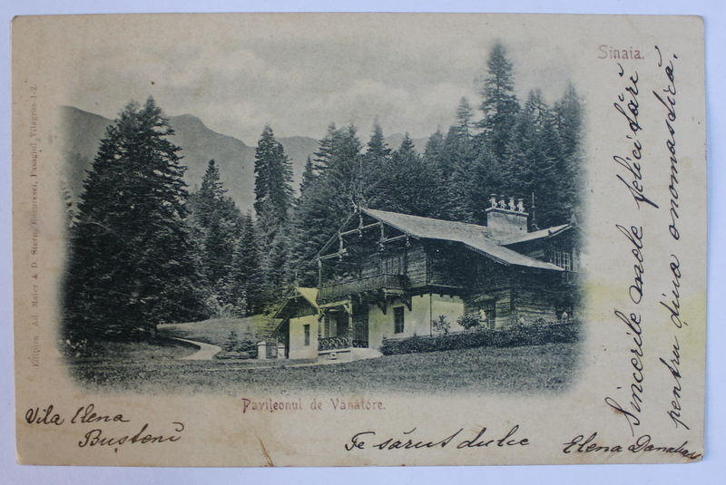 SINAIA  - PAVILIONUL DE VANATOARE - CARTE POSTALA ILUSTRATA , CIRCULATA , CLASICA