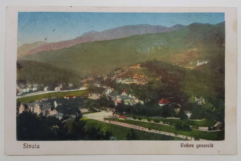 SINAIA , VEDERE GENERALA , CARTE POSTALA , 1936