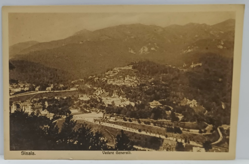 SINAIA , VEDERE GENERALA , EDIT . SIGM . SCHWARTZ ,CARTE POSTALA ILUSTRATA , ANII  '20