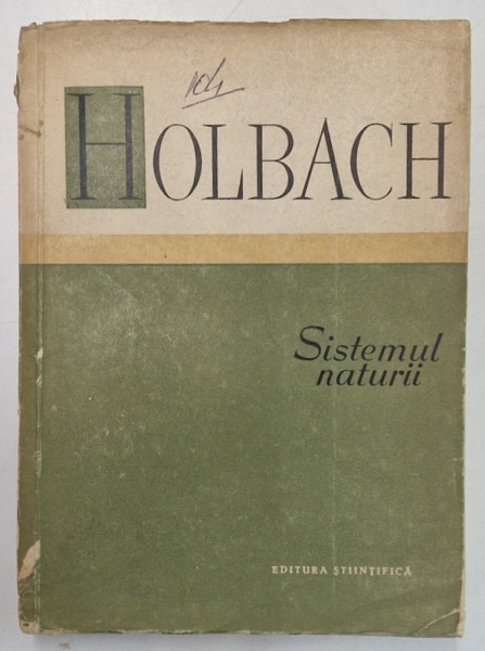 SISTEMUL NATURII-HOLBACH  1957 *PREZINTA URME DE UZURA