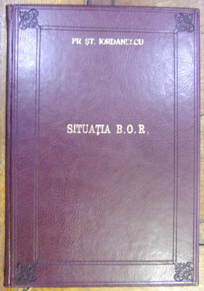 SITUATIA BOR DIN PUNCT DE VEDERE ADMINISTRATIV de PR. ST. IORDANESCU, Anul 1939