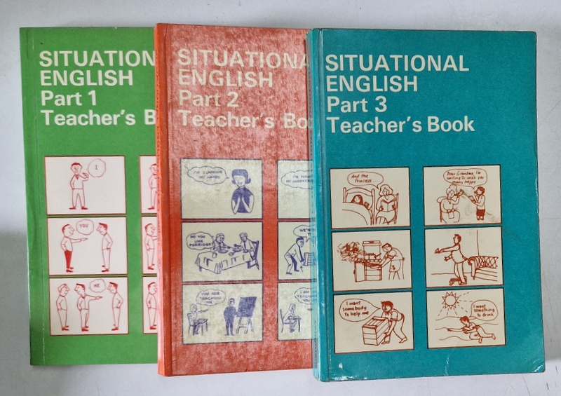 SITUATIONAL ENGLISH , STUDENT ;S BOOK , VOLUMELE I - III , 1969