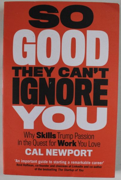 SO GOOD THEY CAN 'T IGNORE YOU by CAL NEWPORT , WHY SKILLS TRUMP PASSION IN THE QUEST FOR WORK YOU LOVE , 2016