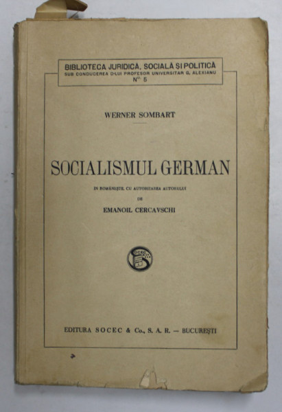SOCIALISMUL GERMAN de WERNER SOMBART