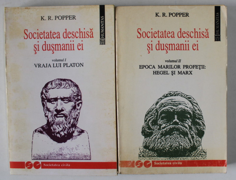 SOCIETATEA DESCHISA SI DUSMANII EI de K.R. POPPER VOL.I-II