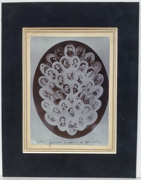 Societatea Literară Junimea in prima ei formatie cu insemnarea olografa a lui Octav Minar, cca. 1913