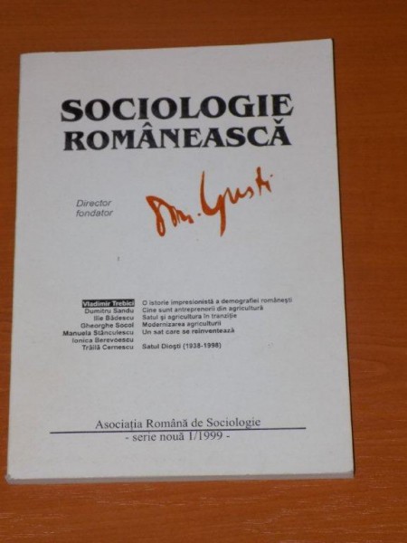 SOCIOLOGIE ROMANEASCA, NR. 1, ANUL 1999