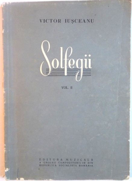 SOLFEGII, VOL. II de VICTOR IUSCEANU, 1966