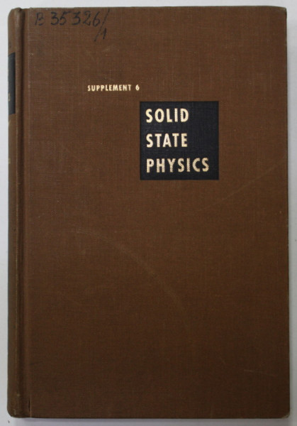 SOLID STATE PHYSICS , SUPPLEMENT 6  : THE DIRECT OBSERVATION OF DISLOCATIONS  by S. AMELINCKX , 1964