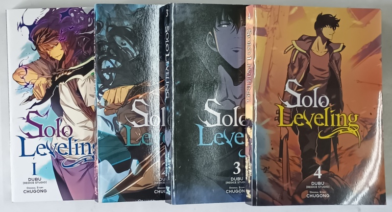 SOLO LEVELING , VOLUMES I - IV , original story by CHUGONG , 2021 *BENZI DESENATE