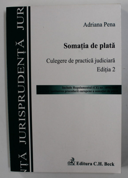 SOMATIA DE PLATA - CULEGERE DE PRACTICA JUDICIARA de ADRIANA PENA , 2008