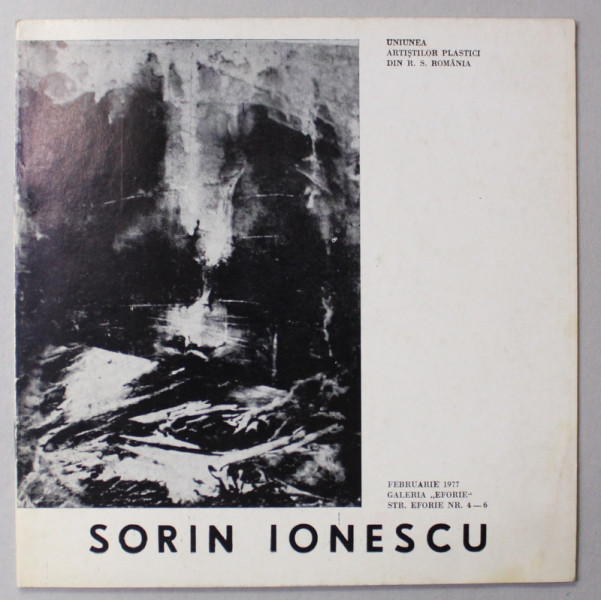 SORIN IONESCU , CATALOG DE EXPOZITIE , 1977