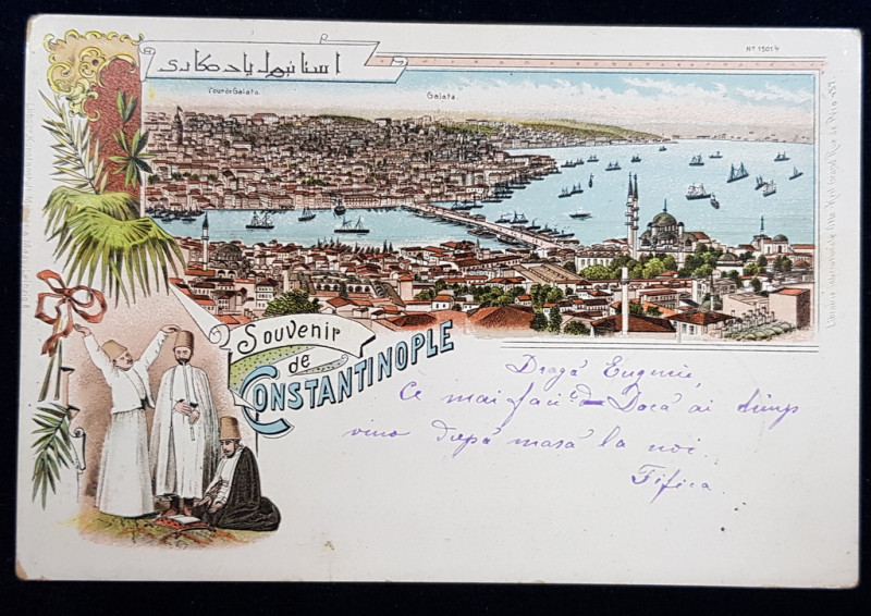 Souvenir de Constantinople - CP Ilustrata Clasica