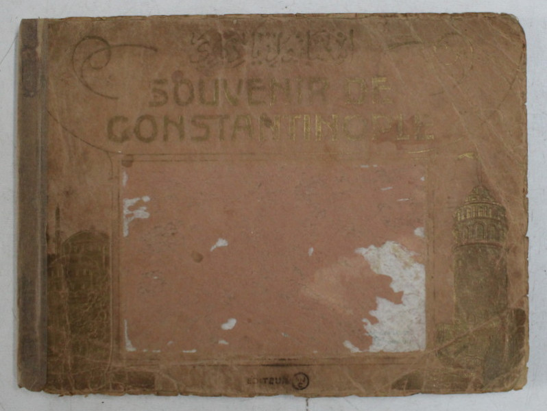 SOUVENIR DE CONSTANTINOPOLE , ALBUM CU FOTOGRAFII DE EPOCA , COLOR , TEXT IN FRANCEZA , GERMANA , ENGLEZA , INCEPUTUL SEC. XX