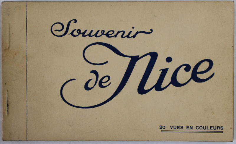 SOUVENIR DE NICE  , MINIALBUM CU 16 CARTI POSTALE POLICROME , DETASABILE , INTERBELIC