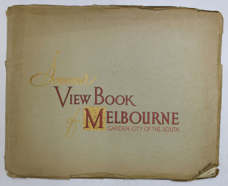 SOUVENIR VIEW BOOK OF MELBOURNE - GARDEN CITY OF SOUTH , ALBUM CU FOTOGRAFII DE EPOCA , ANII ' 20