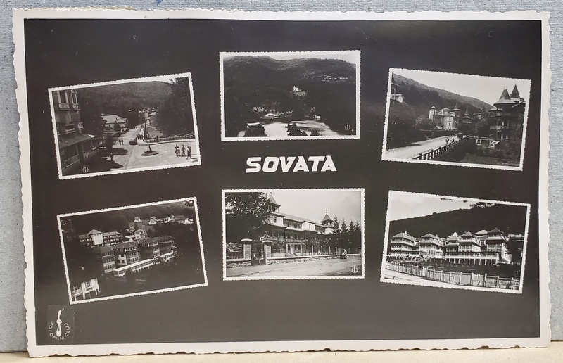 SOVATA , FOTO - MONTAJ CU 6 OBIECTIVE IMPORTANTE , CARTE POSTALA ILUSTRATA , 1937