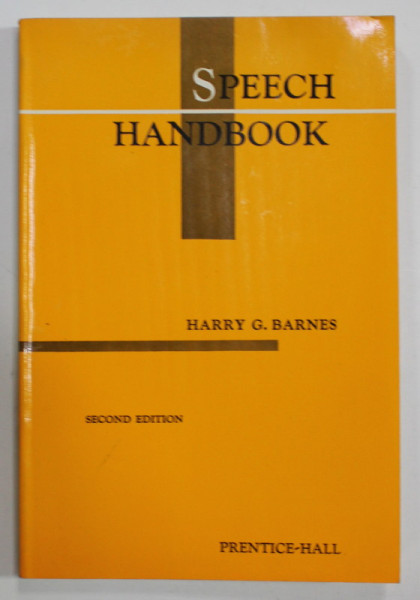 SPEECH HANDBOOK by HARRY G. BARNES , 1959