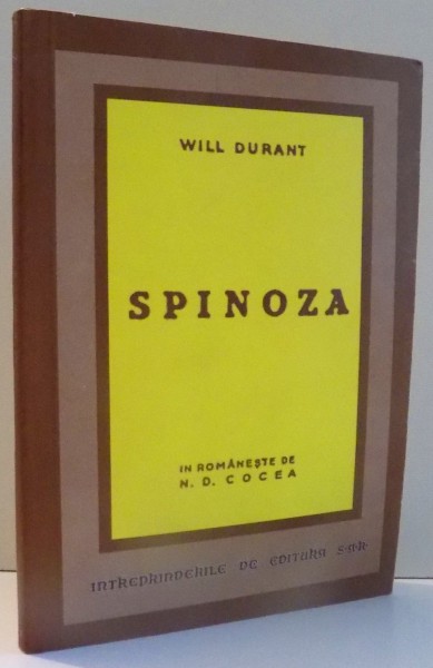 SPINOZA par WILL DURANT , 2011