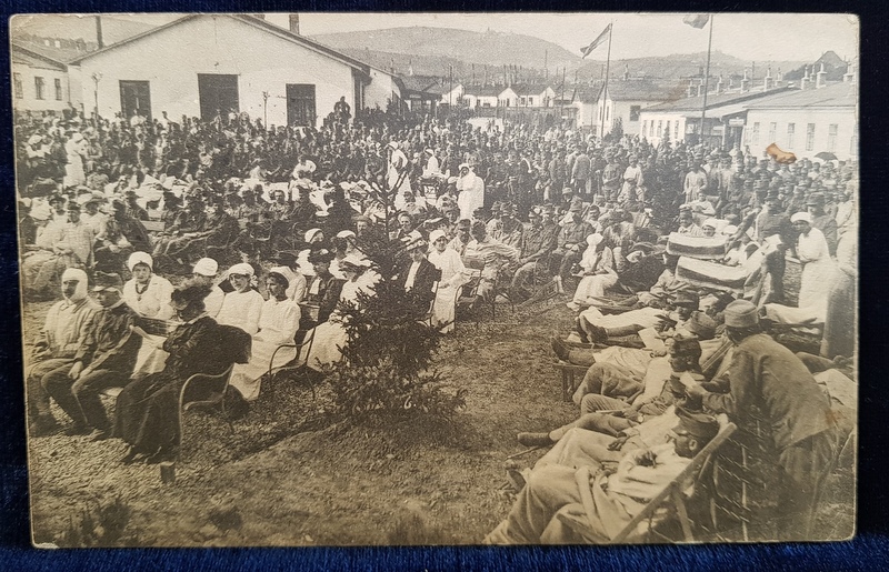 SPITAL DE RAZBOI LA GRINZING , VIENA , CARTE POSTALA ILUSTRATA , MONOCROMA , CIRCULATA , DATATA 1916