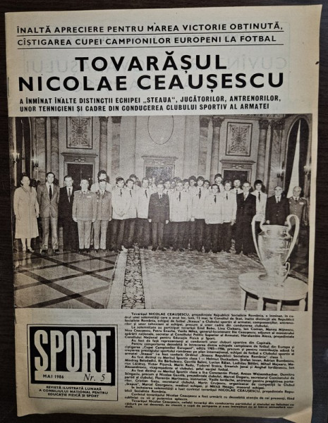 SPORT , REVISTA ILUSTRATA LUNARA A C.N.E.F.S. , NR. 5 , MAI , 1986