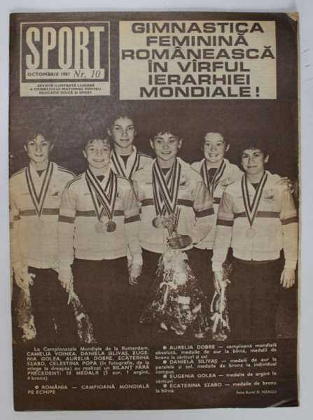 SPORT , REVISTA ILUSTRATA LUNARA A CONSILIULUI NATIONAL PENTRU EDUCATIE FIZICA SI SPORT , NR. 10 , 1987