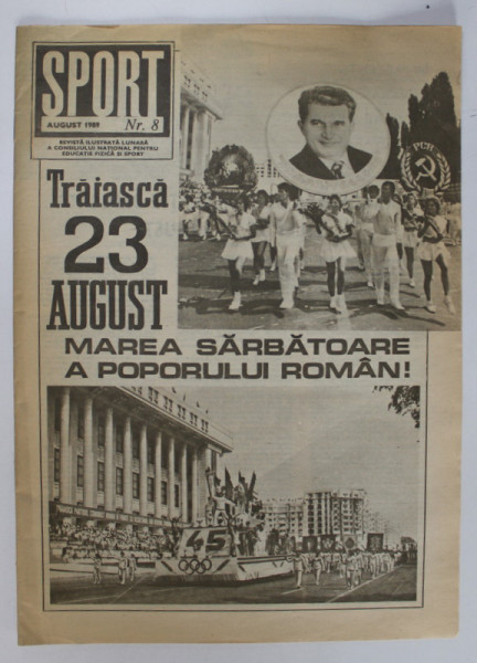 SPORT , REVISTA ILUSTRATA LUNARA A CONSILIULUI NATIONAL PENTRU EDUCATIE FIZICA SI SPORT , NR. 8 , 1989