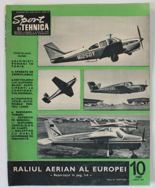 SPORT SI TEHNICA , REVISTA LUNARA A U.C.F.S. DIN R.S. ROMANIA , NR. 10 , 1969