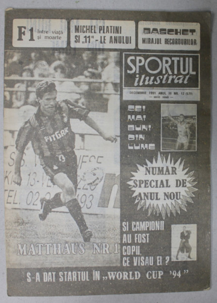 SPORTUL ILUSTRAT , REVISTA , NR.12 ,  1991