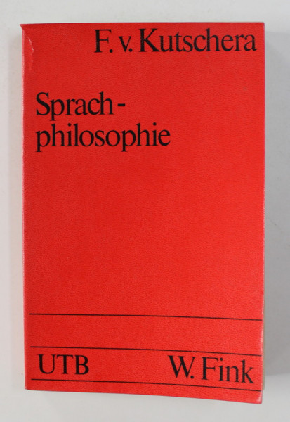 SPRACHPHILOSOPHIE von F.v. KUTSCHERA , 1975