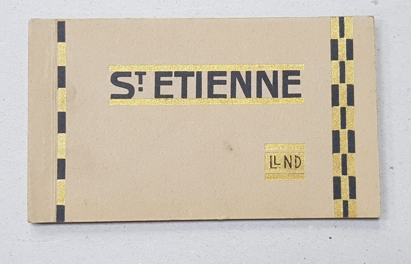 ST. ETIENNE , MINIALBUM CU 12 CARTI POSTALE ILUSTRATE , MONOCROME , DETASABILE , EDITIE INTERBELICA