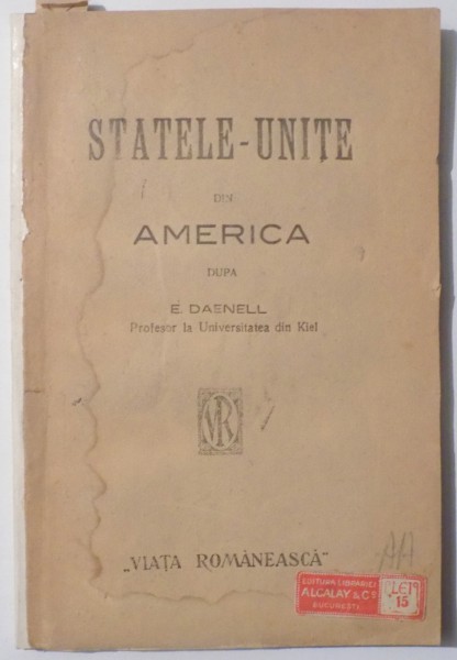 STATELE-UNITE DIN AMERICA de E. DAENELL , 1920