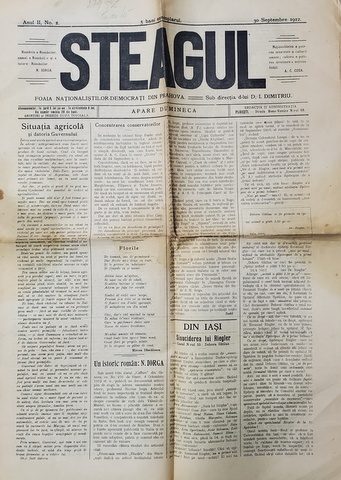 STEAGUL - FOAIA NATIONALISTILOR - DEMOCRATI DIN PRAHOVA , ANUL II , NR. 2 , 30 SEPTEMBRIE  , 1912