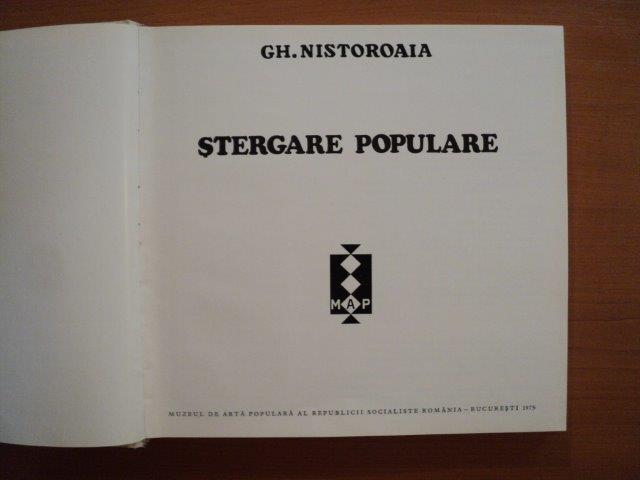 STERGARE POPULARE- GH. NISTOROAIA, BUC. 1975