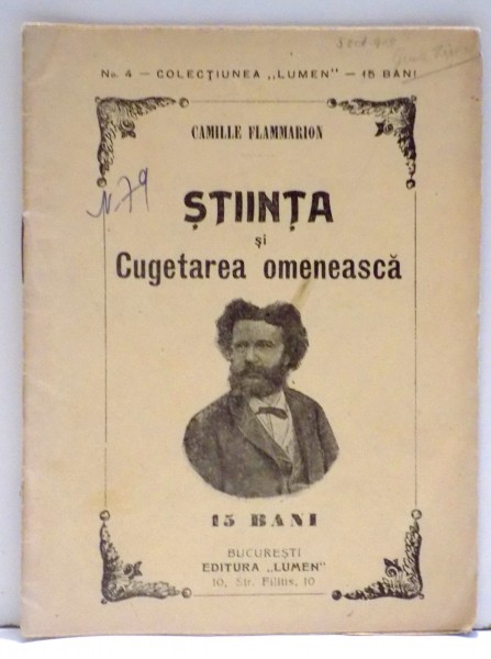 STIINTA SI CUGETAREA OMENEASCA de CAMILLE FLAMMARION