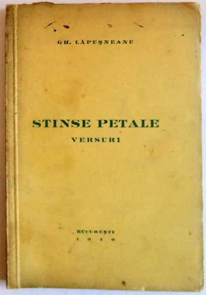 STINSE PETALE , VERSURI , 1940 , DEDICATIE*