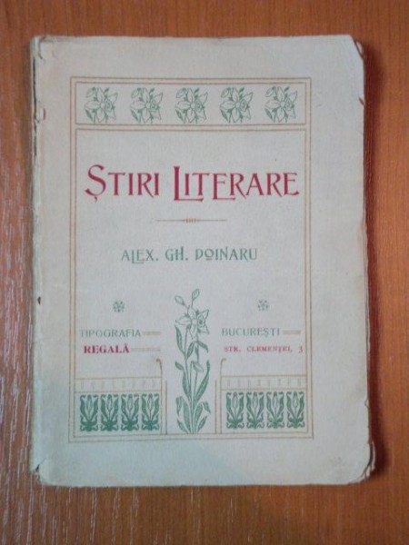 STIRI LITERARE de ALEX. GH. DOINARU  1906